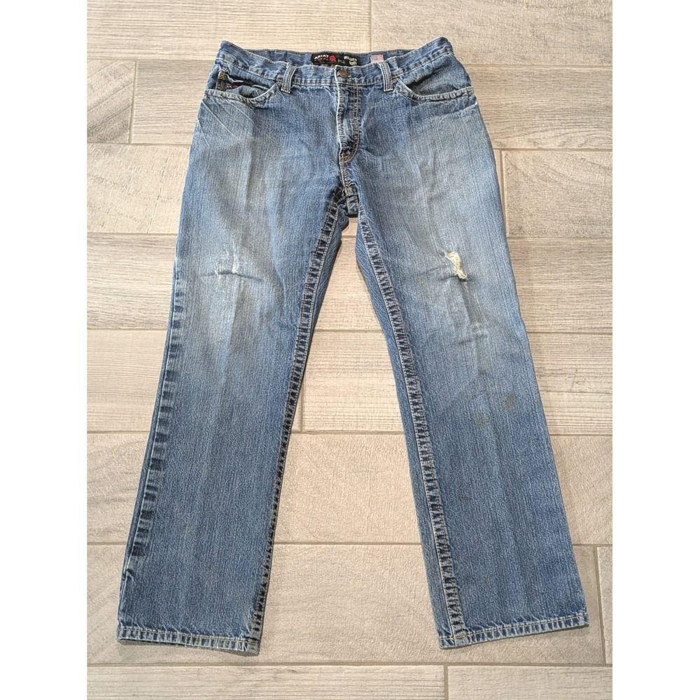 Ariat FR M4 Relaxed Boot Jeans Mens 36x34 (36x32) Blue Flame Resistant CAT2